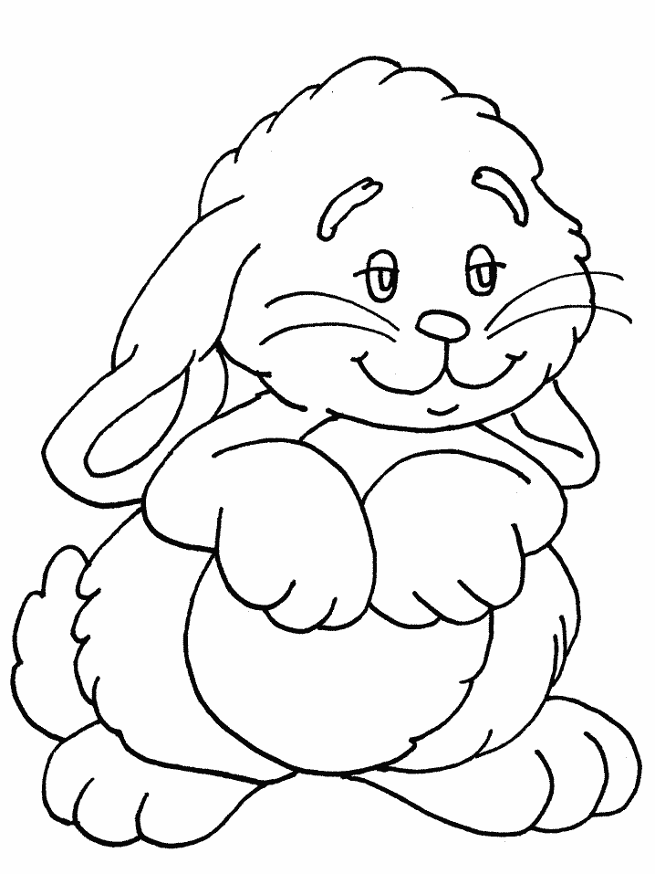 Bunny Rabbit Coloring Pages For Kids