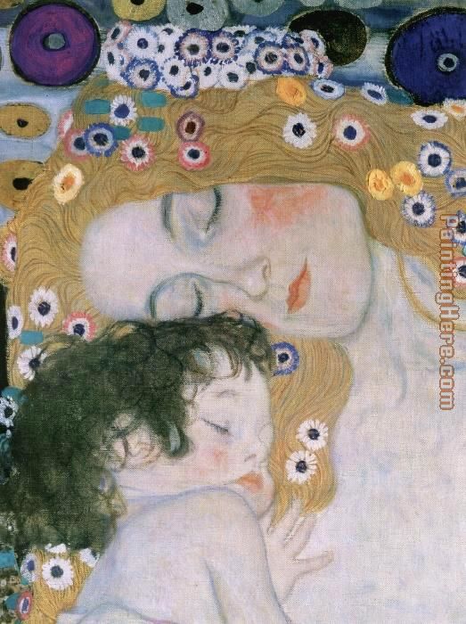 Gustav Klimt Mother And Child Canvas